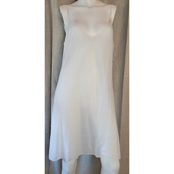 Lauren Ralph Lauren Frill 100% Linen Sleeveless Button Dress & Cotton Slip Sz 14 - Picture 9 of 10
